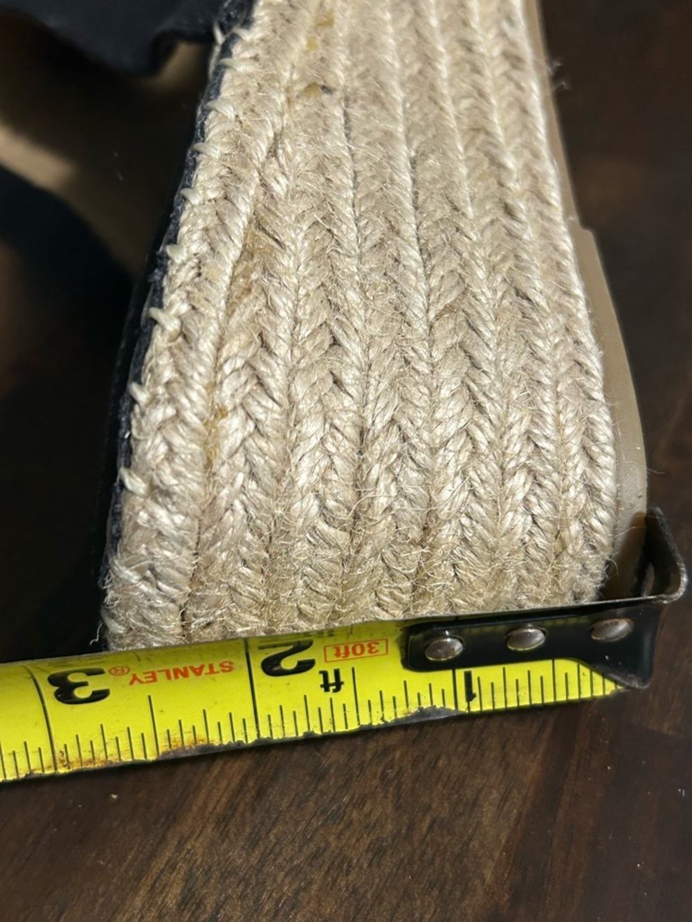 Bass Black Canvas Espadrille Wedge Sandals 2.5-3” Size 10 - Picture 9 of 9